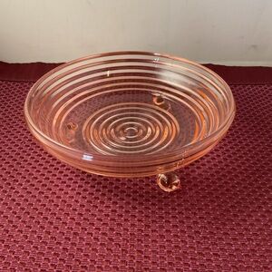 Anchor Hocking Pink Glass Bowl Candy Dish